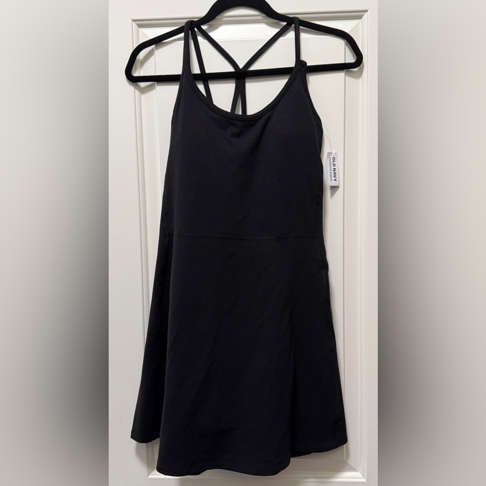Old Navy Black Strappy athletic dress. Size large
